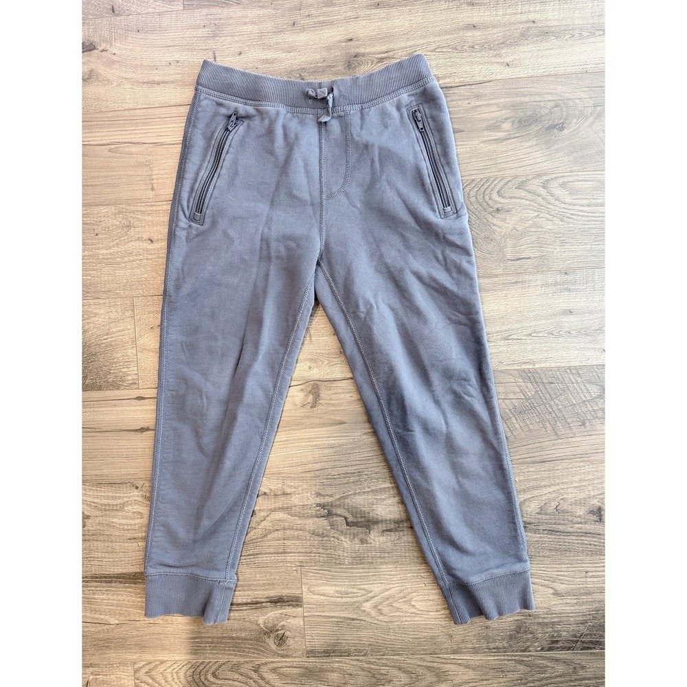 Hanna Andersson Boys Cotton French Terry Joggers 140/10 Zip Pocket Unisex Blue